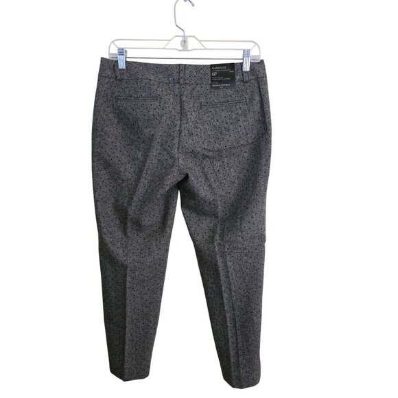 Banana Republic NWT Martin Fit Slim Ankle Gray Tweed Polka Dot Pants Size 6p - Picture 2 of 10